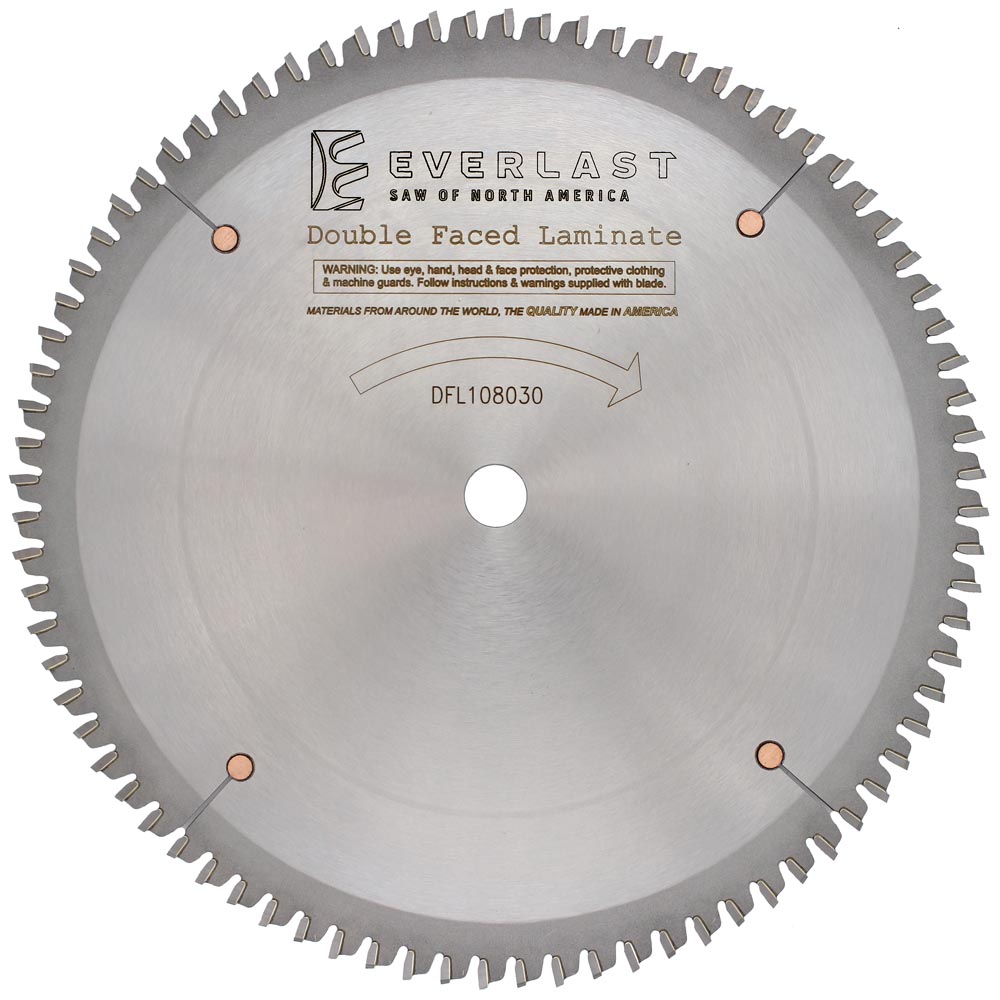 10″ Double Face Laminate Saw Blade - DFL108030 - Everlast Saw of North ...