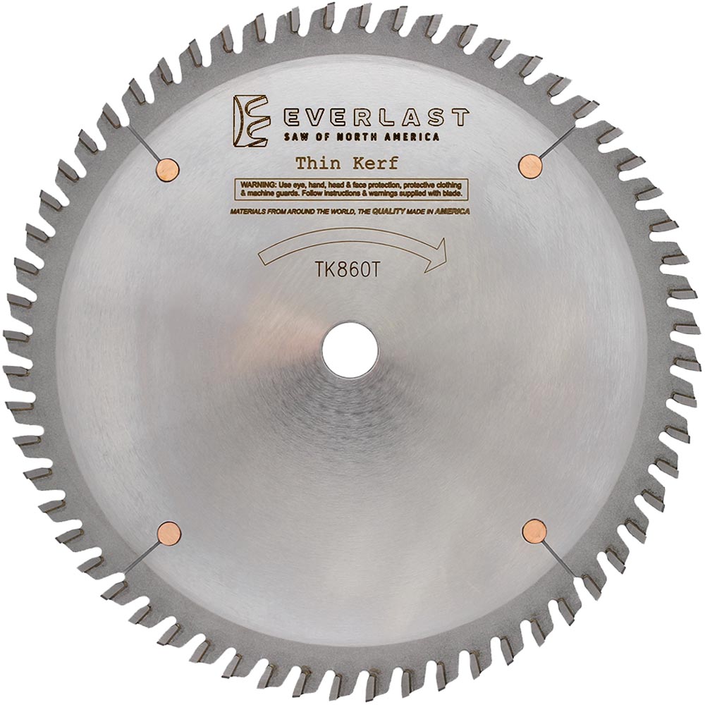 8″ Thin Kerf Saw Blade - TK860A, TK860T - Everlast Saw of North America